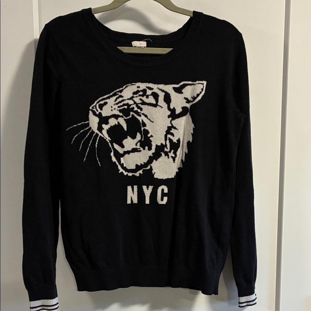 Garage Black Knit Sweater -size L